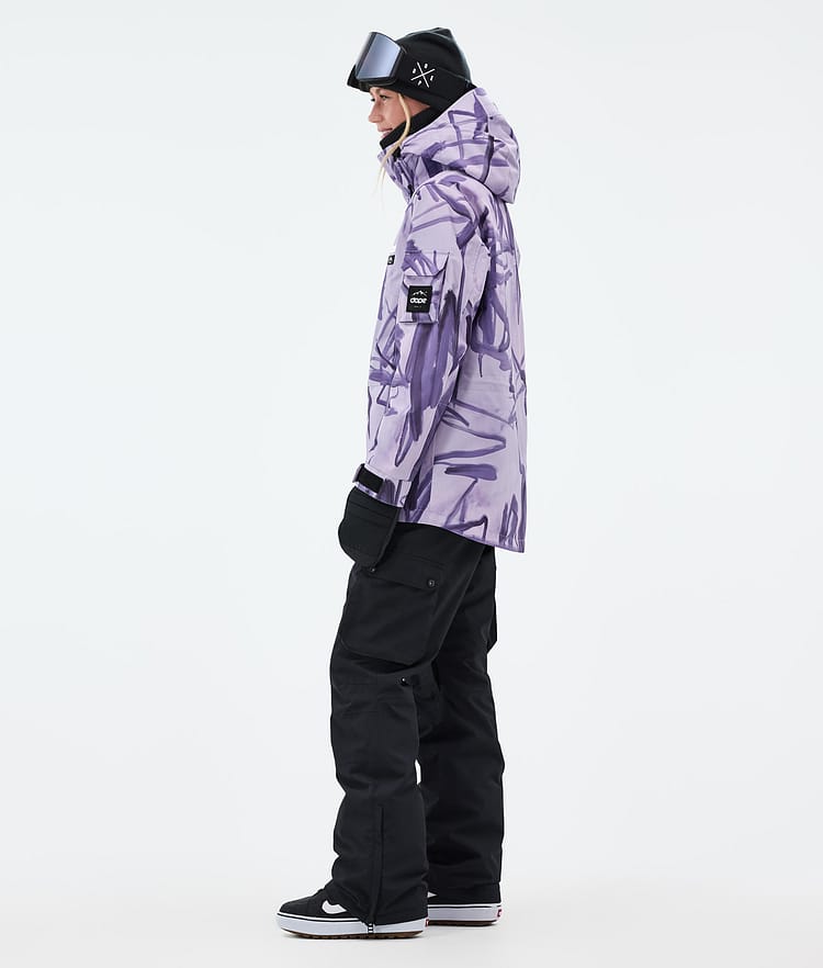 Dope Adept W Snowboard Jacket Women Scribble Purple, Image 3 of 9