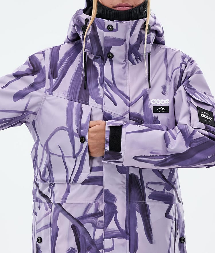 Dope Adept W Snowboard Jacket Women Scribble Purple, Image 8 of 9