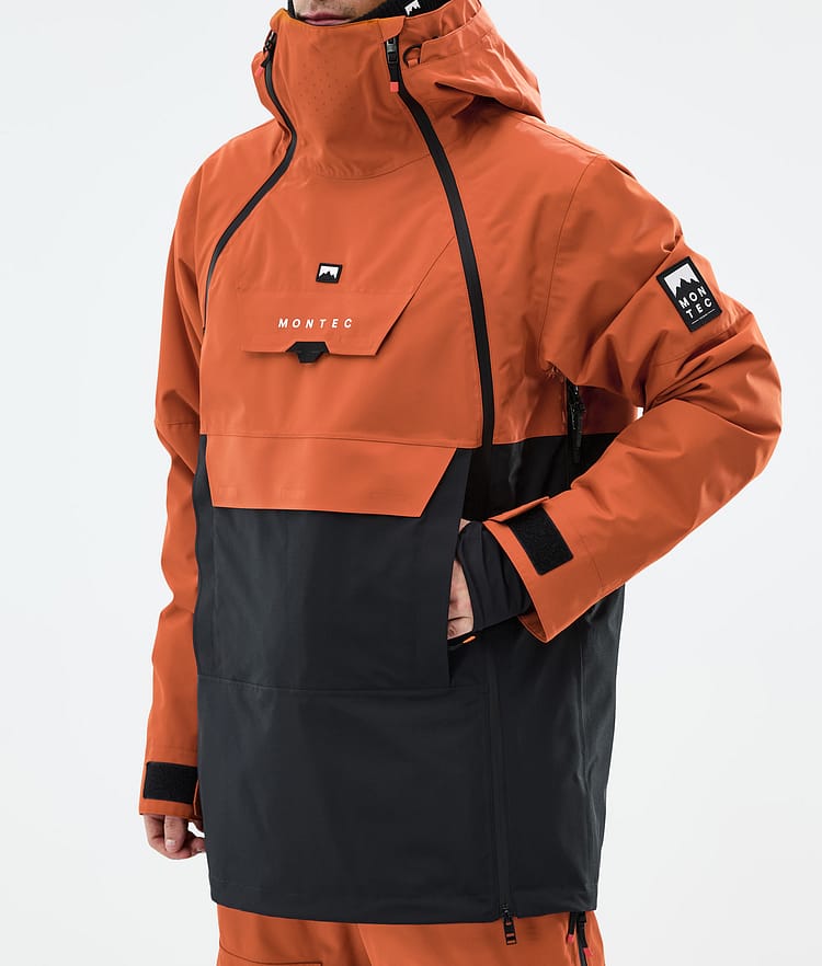 Montec Doom Veste de Ski Homme Burned Orange/Black, Image 9 sur 12