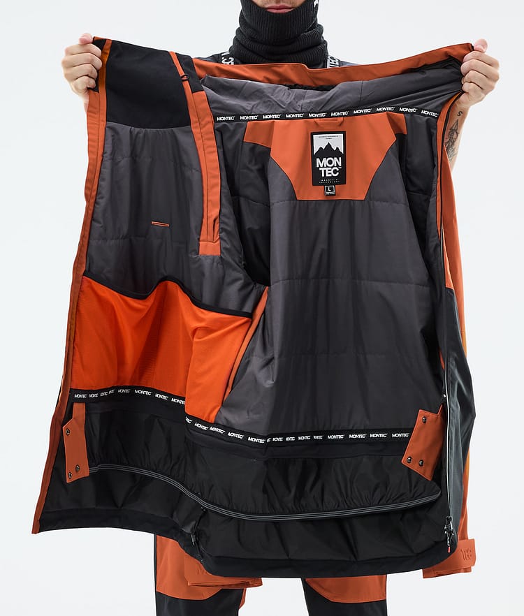 Montec Doom Snowboard Jacket Men Burned Orange/Black, Image 11 of 11
