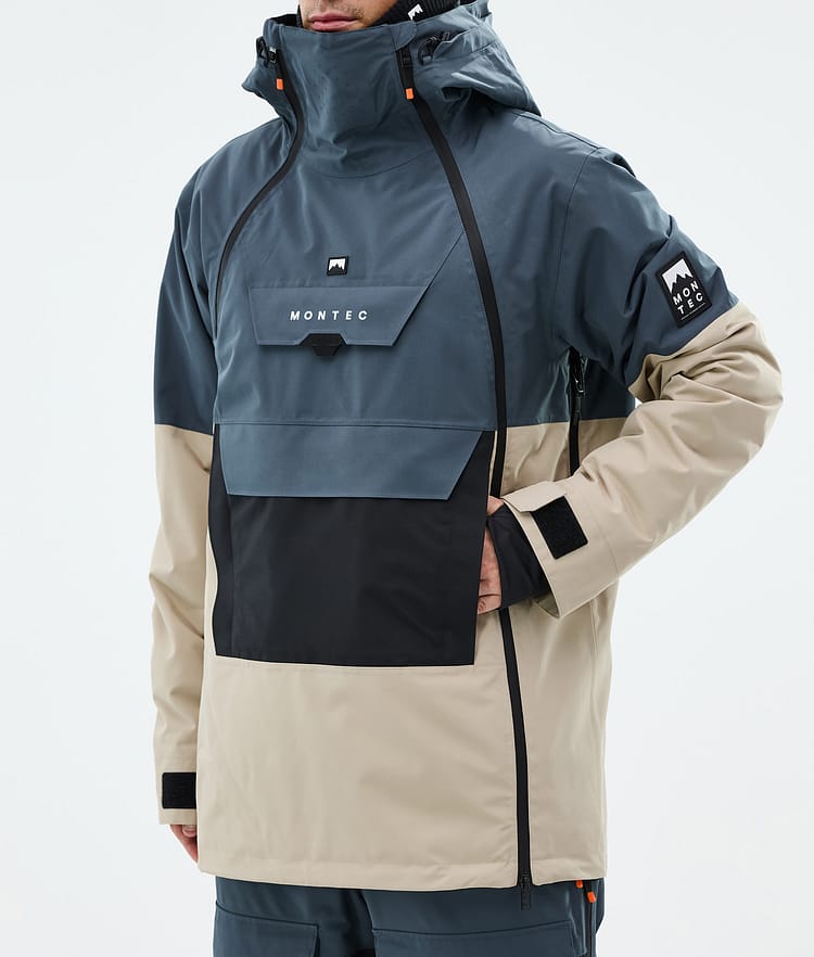 Montec Doom Snowboardjakke Herre Metal Blue/Black/Sand, Billede 8 af 11