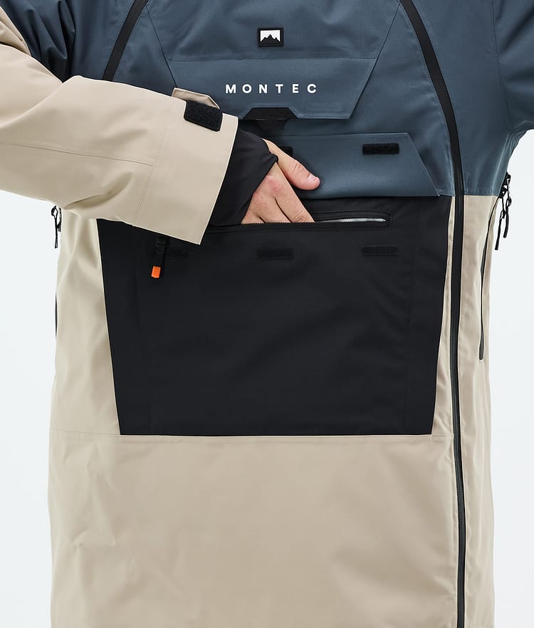 Montec Doom Snowboardjakke Herre Metal Blue/Black/Sand, Billede 9 af 11