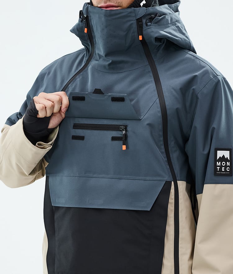Montec Doom Snowboardjakke Herre Metal Blue/Black/Sand, Billede 10 af 11