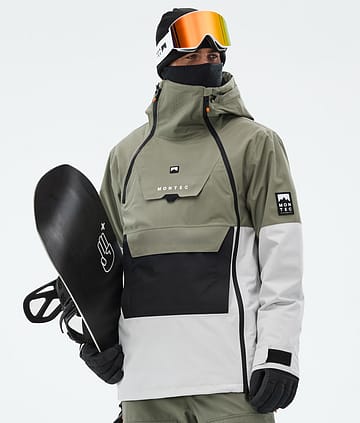 Montec Doom Kurtka Snowboardowa Mężczyźni Greenish/Black/Light Grey
