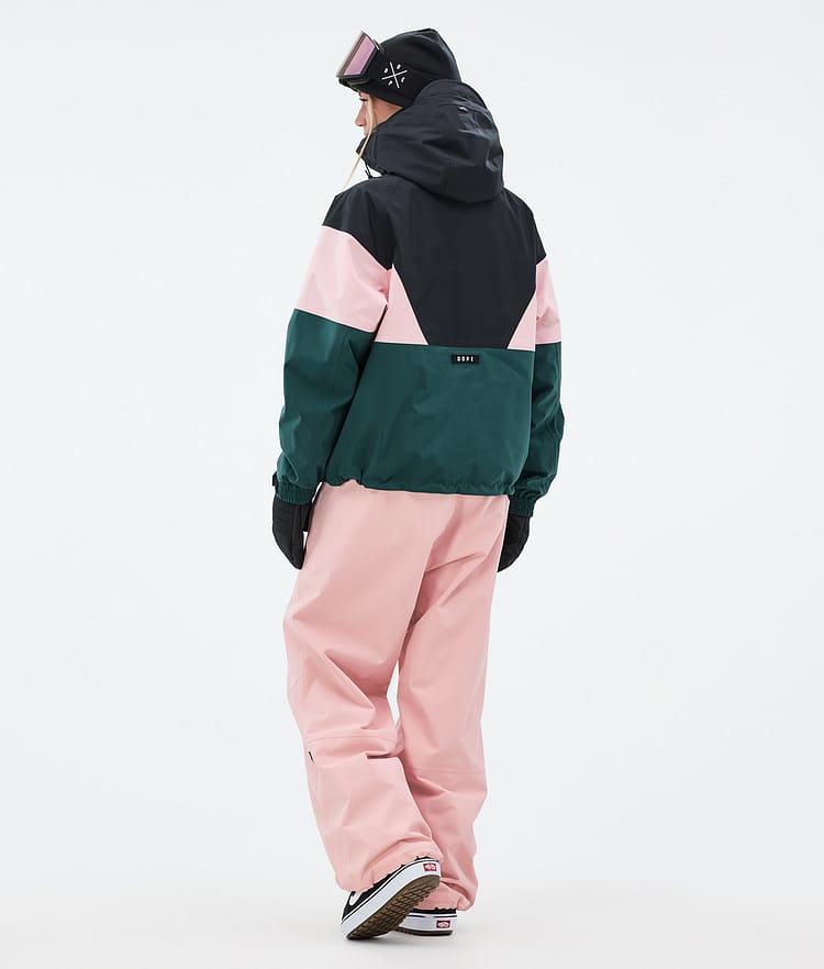 Dope Spartan W Snowboard Jacket Women Sport Black/Soft Pink/Bottle Green, Image 4 of 8