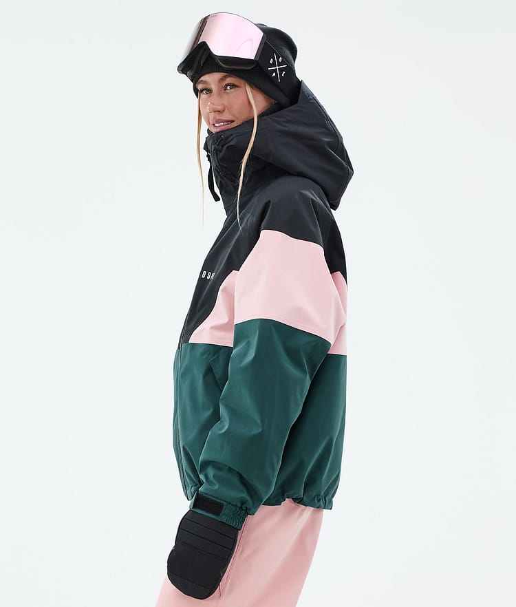 Dope Spartan W Ski Jacket Women Sport Black/Soft Pink/Bottle Green, Image 5 of 8