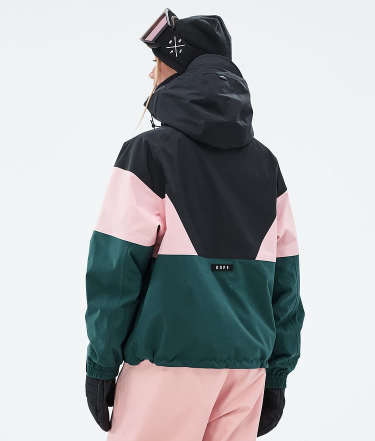Dope Spartan W Ski Jacket Women Sport Black/Soft Pink/Bottle Green, Image 6 of 8