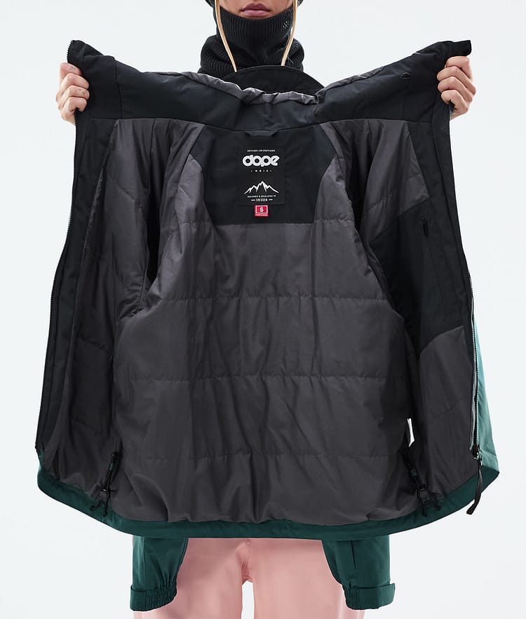 Dope Spartan W Ski Jacket Women Sport Black/Soft Pink/Bottle Green, Image 8 of 8