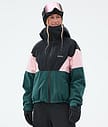Dope Spartan W Ski jas Dames Sport Black/Soft Pink/Bottle Green