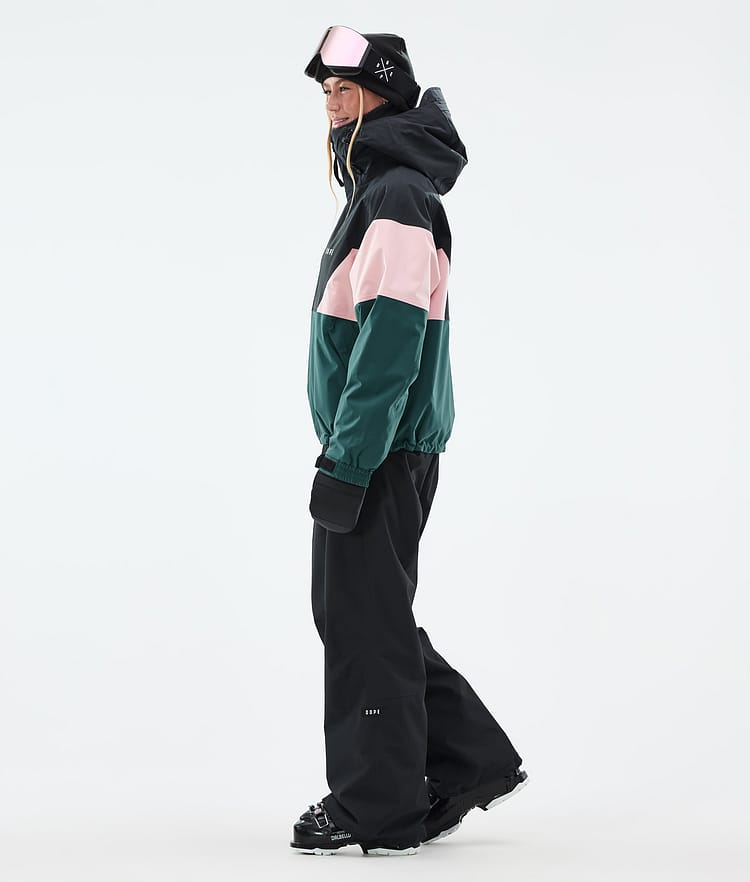 Dope Spartan W Ski jas Dames Sport Black/Soft Pink/Bottle Green, Afbeelding 3 van 8