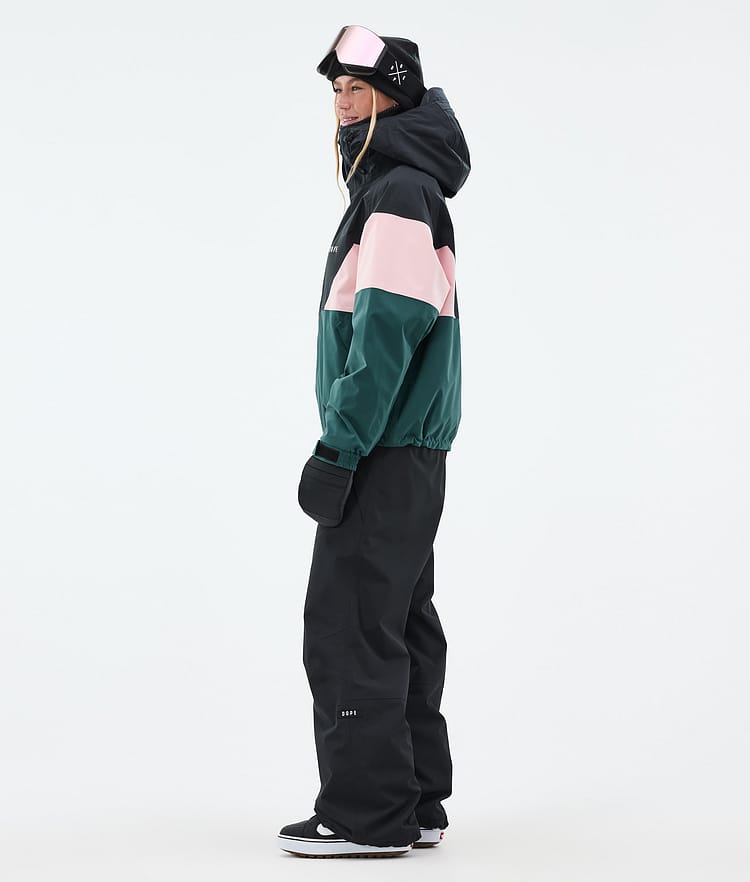 Dope Spartan W Veste Snowboard Femme Sport Black/Soft Pink/Bottle Green, Image 3 sur 8