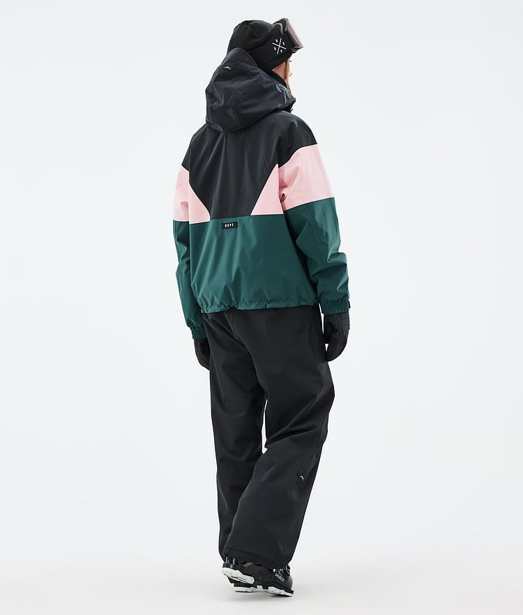 Dope Spartan W Ski jas Dames Sport Black/Soft Pink/Bottle Green, Afbeelding 4 van 8