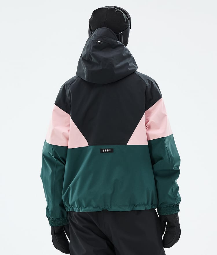 Dope Spartan W Ski jas Dames Sport Black/Soft Pink/Bottle Green, Afbeelding 6 van 8