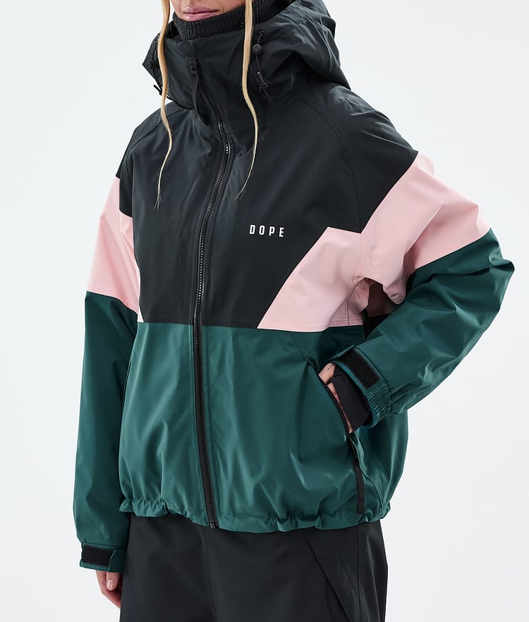 Dope Spartan W Ski jas Dames Sport Black/Soft Pink/Bottle Green, Afbeelding 7 van 8