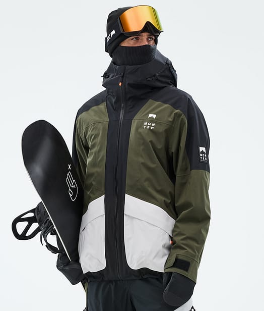 Montec Morpheus Snowboard jas Heren Black/Olive Green/Light Grey