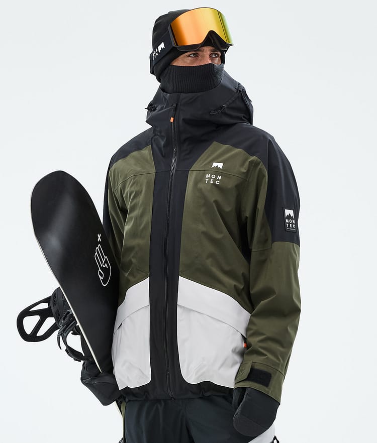 Montec Morpheus Snowboard Jacket Men Black/Olive Green/Light Grey, Image 1 of 10