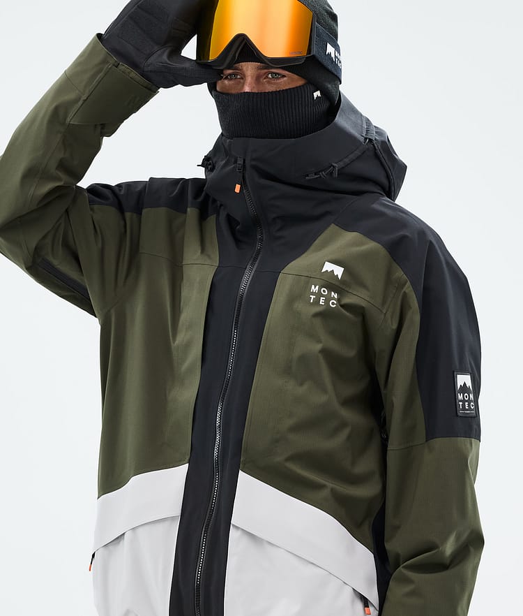 Montec Morpheus Ski Jacket Men Black/Olive Green/Light Grey, Image 2 of 10