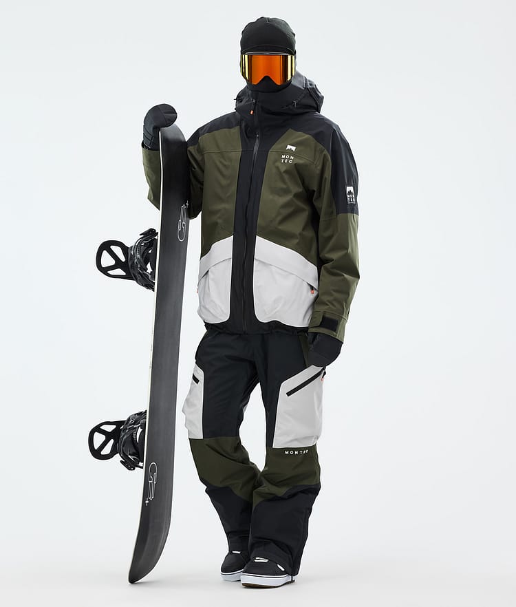 Montec Morpheus Snowboard Jacket Men Black/Olive Green/Light Grey, Image 3 of 10