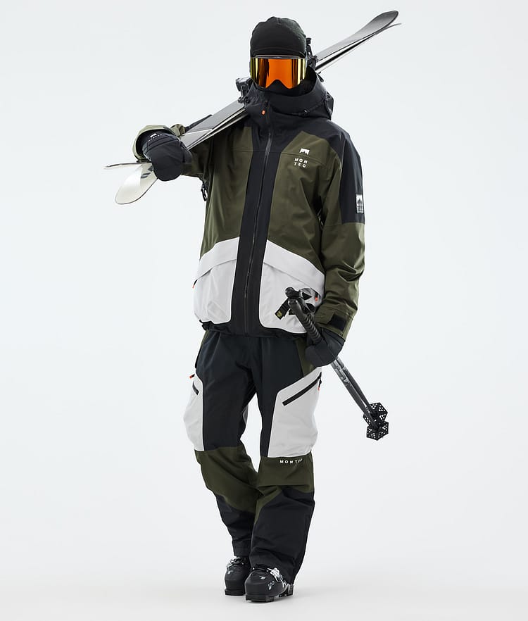 Montec Morpheus Ski Jacket Men Black/Olive Green/Light Grey, Image 3 of 10