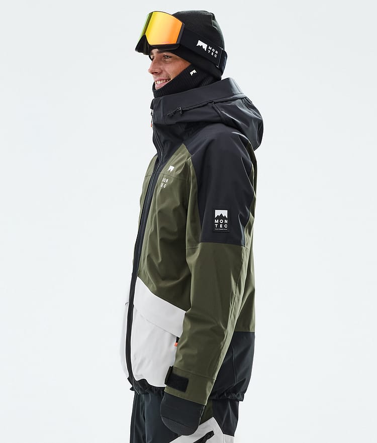 Montec Morpheus Veste de Ski Homme Black/Olive Green/Light Grey, Image 5 sur 9