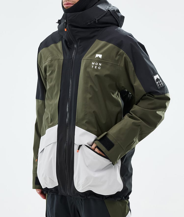 Montec Morpheus Ski Jacket Men Black/Olive Green/Light Grey, Image 8 of 10