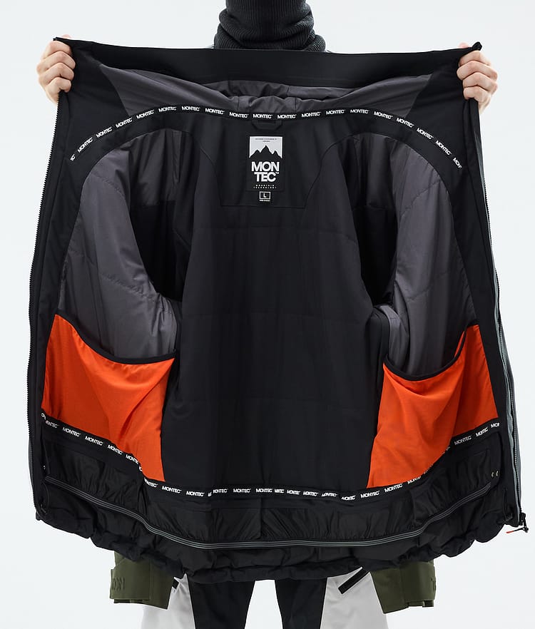 Montec Morpheus Veste de Ski Homme Black/Olive Green/Light Grey, Image 9 sur 9