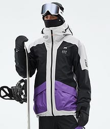 Montec Morpheus 25 Snowboardjacke Herren Light Grey/Black/Vivid Purple