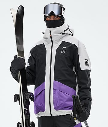Montec Morpheus Veste de Ski Homme Light Grey/Black/Vivid Purple