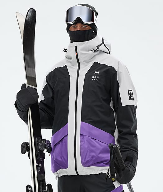 Montec Morpheus Veste de Ski Homme Light Grey/Black/Vivid Purple