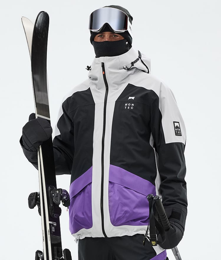 Montec Morpheus Ski Jacket Men Light Grey/Black/Vivid Purple, Image 1 of 10