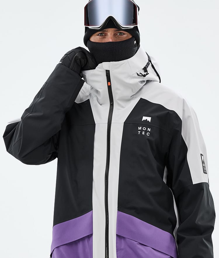Montec Morpheus Snowboard Jacket Men Light Grey/Black/Vivid Purple, Image 2 of 10