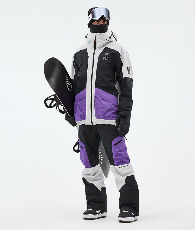 Montec Morpheus Giacca Snowboard Uomo Light Grey/Black/Vivid Purple, Immagine 3 di 10