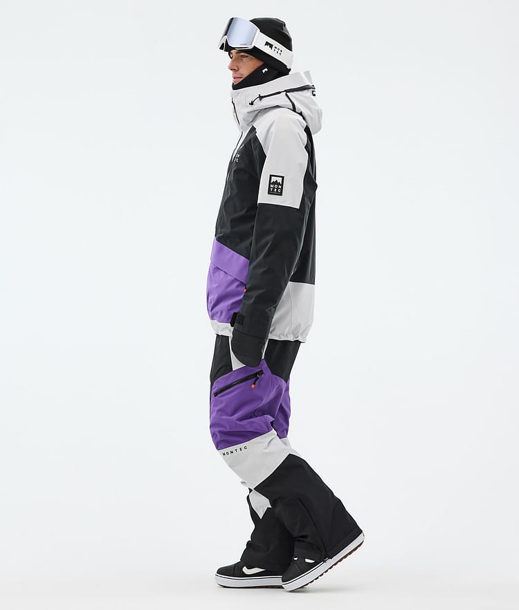 Montec Morpheus Snowboard Jacket Men Light Grey/Black/Vivid Purple, Image 4 of 10