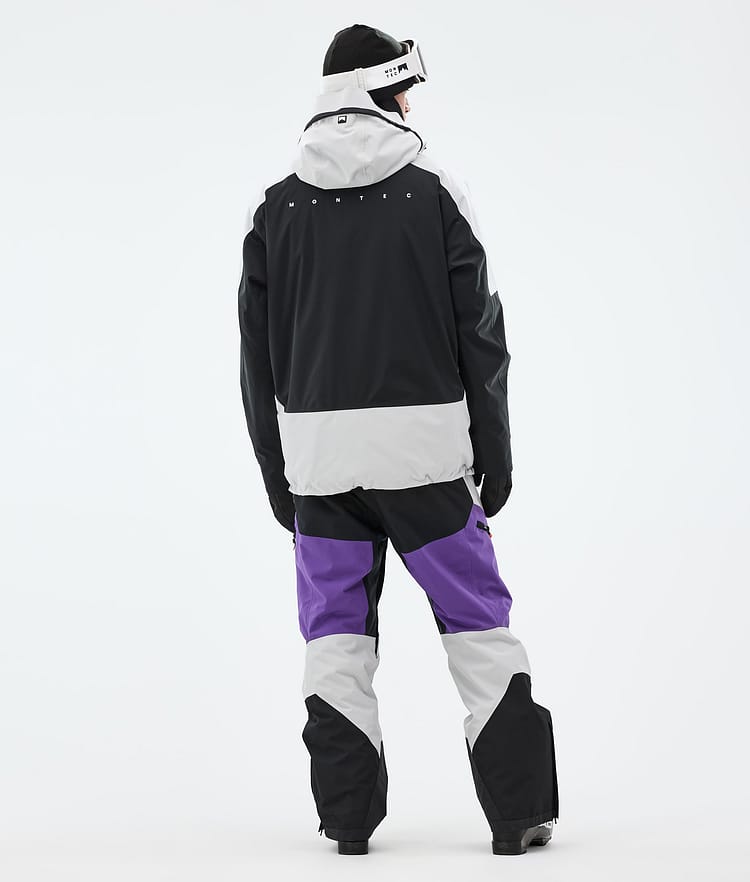 Montec Morpheus Veste de Ski Homme Light Grey/Black/Vivid Purple, Image 5 sur 10