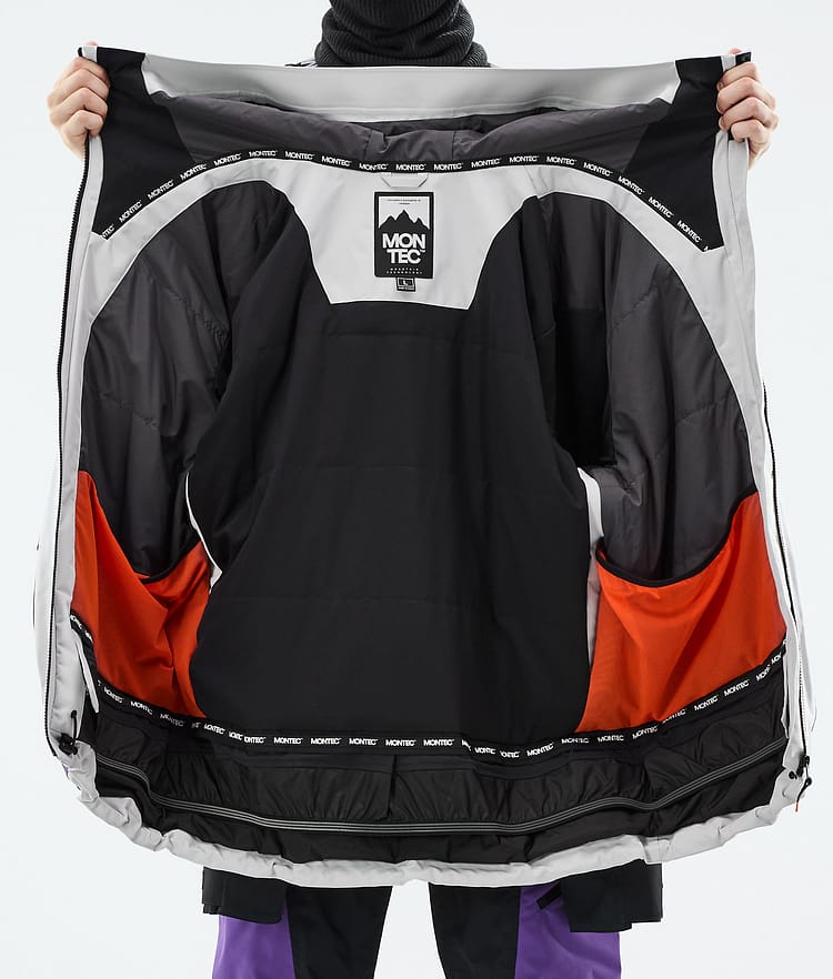 Montec Morpheus Snowboard Jacket Men Light Grey/Black/Vivid Purple, Image 10 of 10