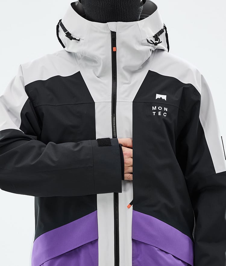 Montec Morpheus Veste de Ski Homme Light Grey/Black/Vivid Purple, Image 9 sur 10