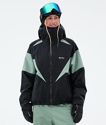 Dope Spartan W Ski jas Dames Spike Black/Faded Green