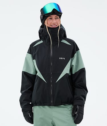 Dope Spartan W Giacca Snowboard Spike Black/Faded Green