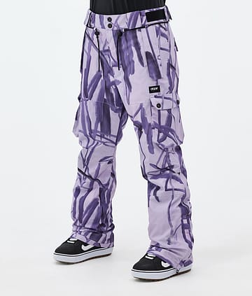 Dope Iconic W Pantalon de Snowboard Femme Scribble Purple