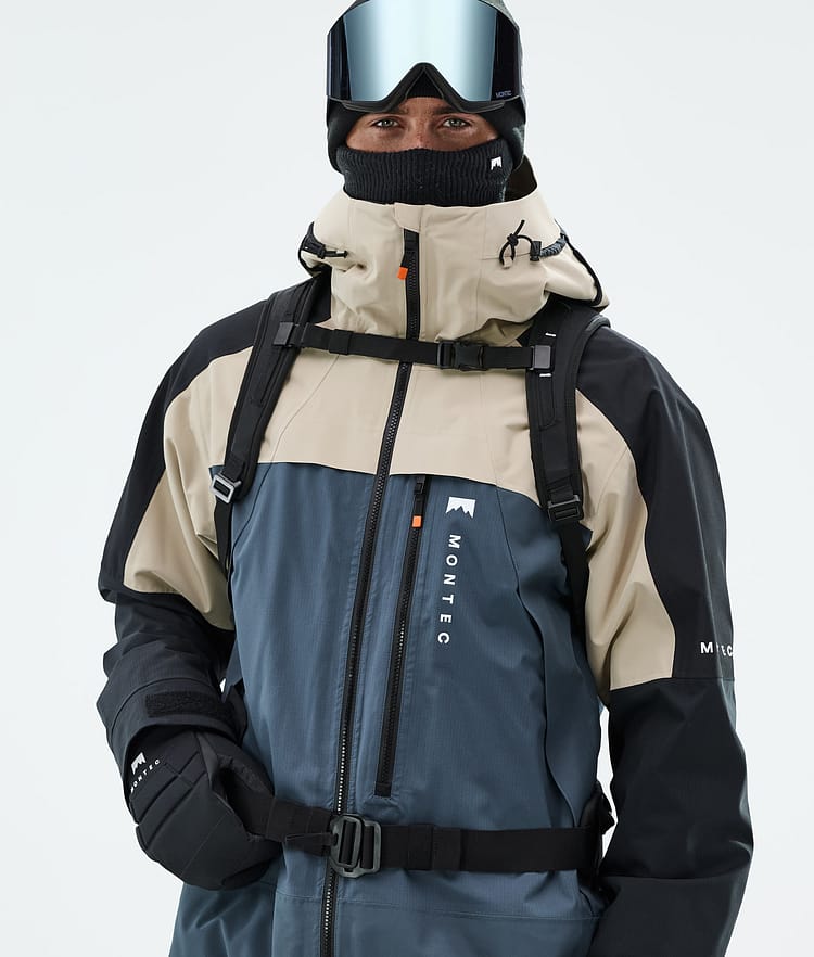 Montec Oracle Veste Snowboard Homme Sand/Black/Metal Blue, Image 2 sur 10