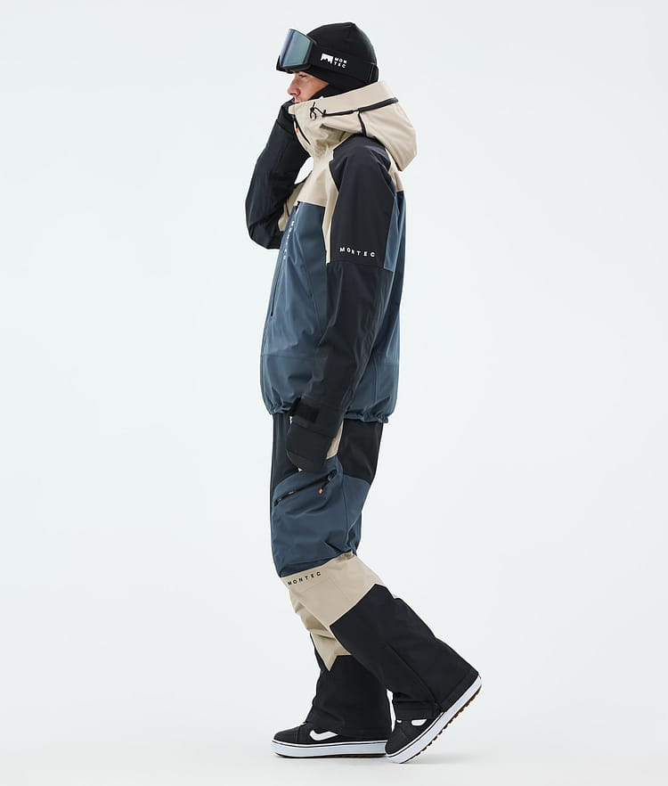 Montec Oracle Veste Snowboard Homme Sand/Black/Metal Blue, Image 4 sur 10