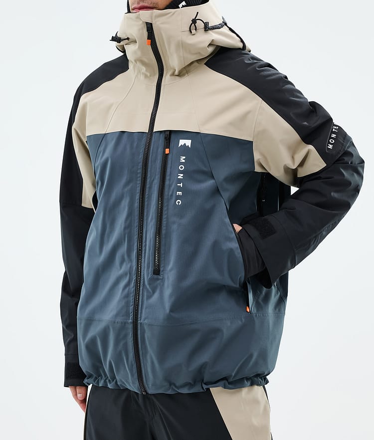 Montec Oracle Veste Snowboard Homme Sand/Black/Metal Blue, Image 8 sur 10