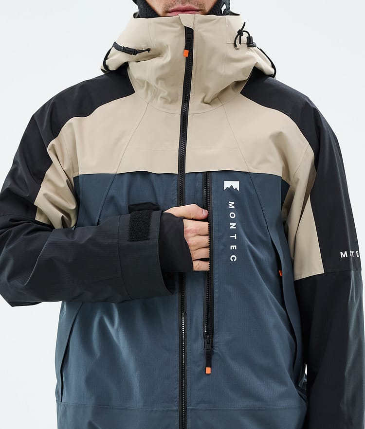 Montec Oracle Veste Snowboard Homme Sand/Black/Metal Blue, Image 9 sur 10