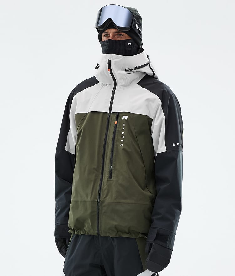 Montec Oracle Giacca Snowboard Uomo Light Grey/Black/Olive Green, Immagine 1 di 10