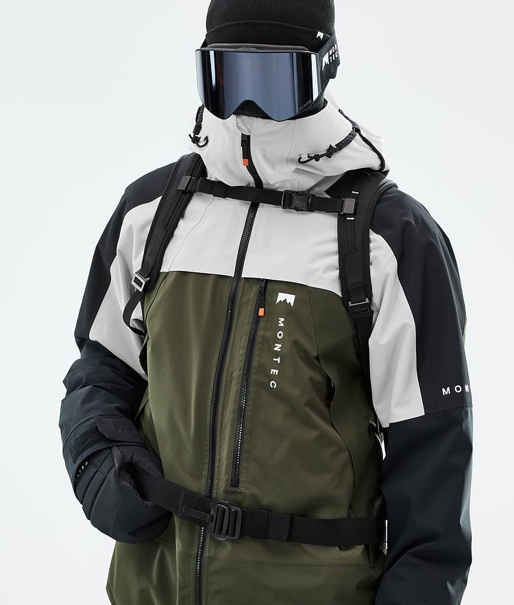 Montec Oracle Giacca Snowboard Uomo Light Grey/Black/Olive Green, Immagine 2 di 10