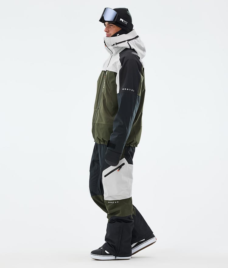 Montec Oracle Giacca Snowboard Uomo Light Grey/Black/Olive Green, Immagine 4 di 10
