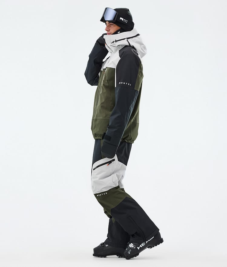 Montec Oracle Ski Jacket Men Light Grey/Black/Olive Green, Image 4 of 10