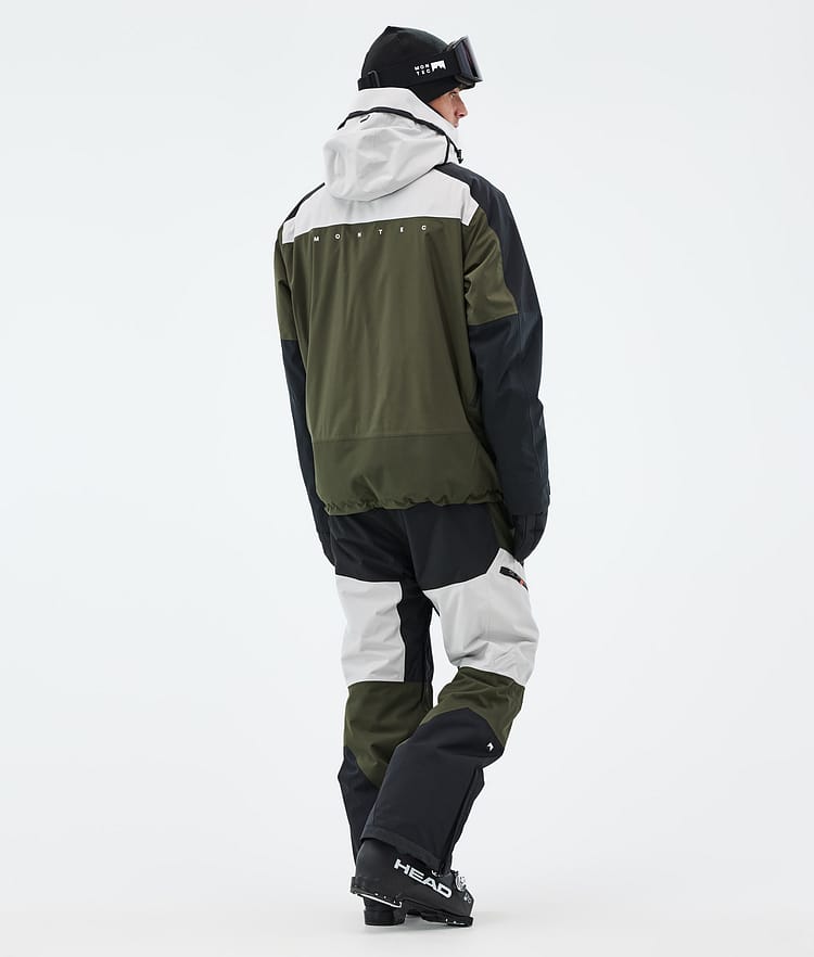 Montec Oracle Ski Jacket Men Light Grey/Black/Olive Green, Image 5 of 10
