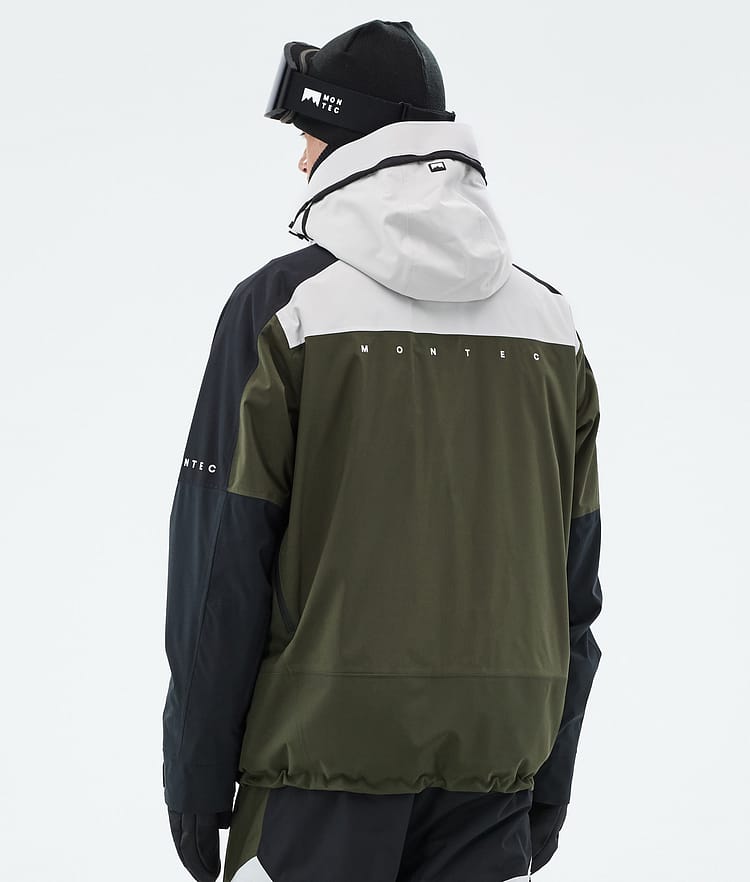 Montec Oracle Giacca Snowboard Uomo Light Grey/Black/Olive Green, Immagine 7 di 10