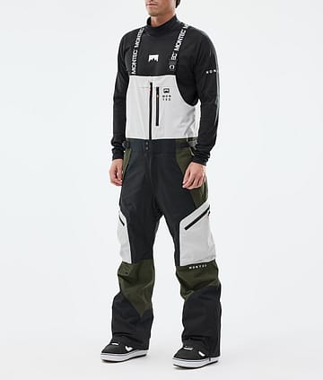 Montec Dozer Pantaloni Snowboard Uomo Light Grey/Black/Olive Green